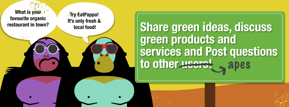 Share green ideas, discuss green products and services and post questions to other apes! slide post ideas